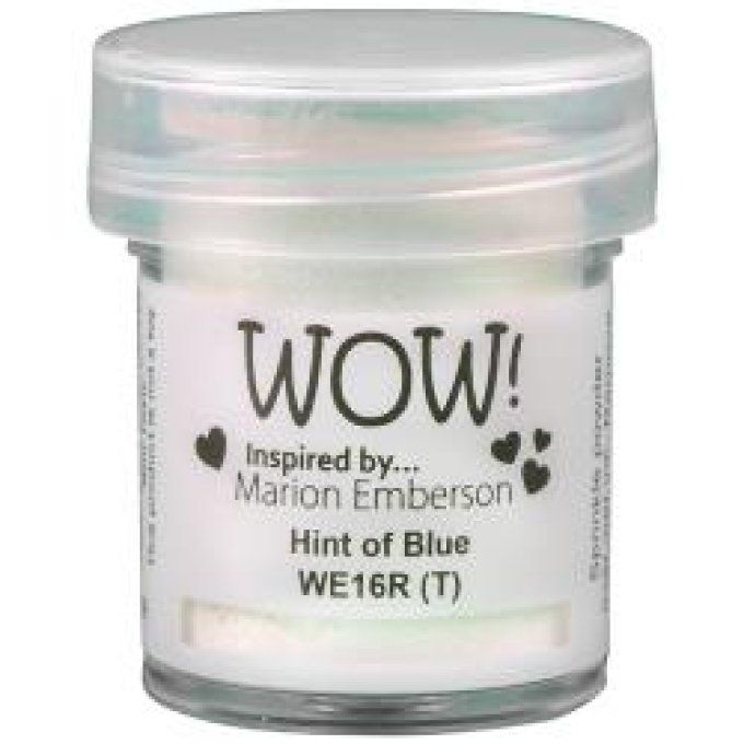 Poudre à embosser, WOW - embossing powder, Hint of blue - 15ml environ