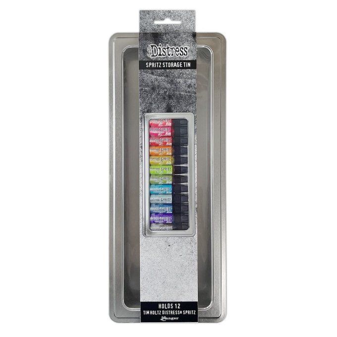 Boite métallique Ranger - Tim Holtz, boite de rangement pour les sprays Spritz