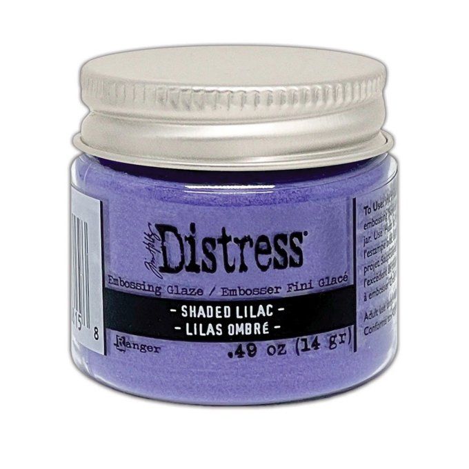 Distress Embossing glaze, Tim Holtz, couleur : Shaded lilac