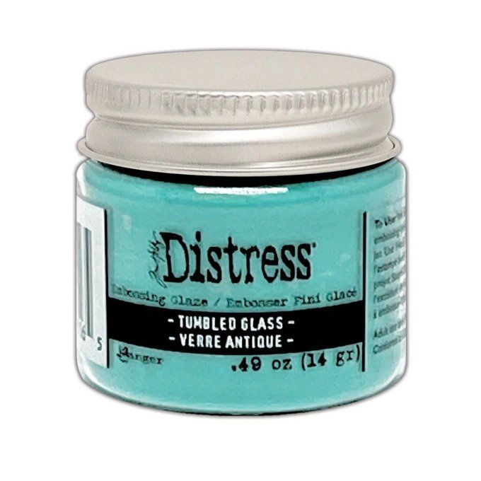 Distress Embossing glaze, Tim Holtz, couleur : Tumbled glass