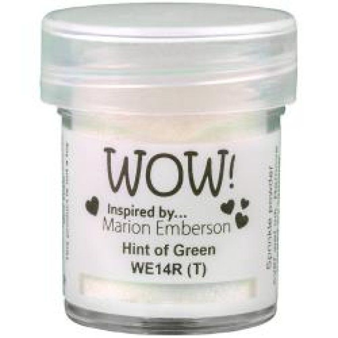 Poudre à embosser, WOW - embossing powder, Hint of green - 15ml environ