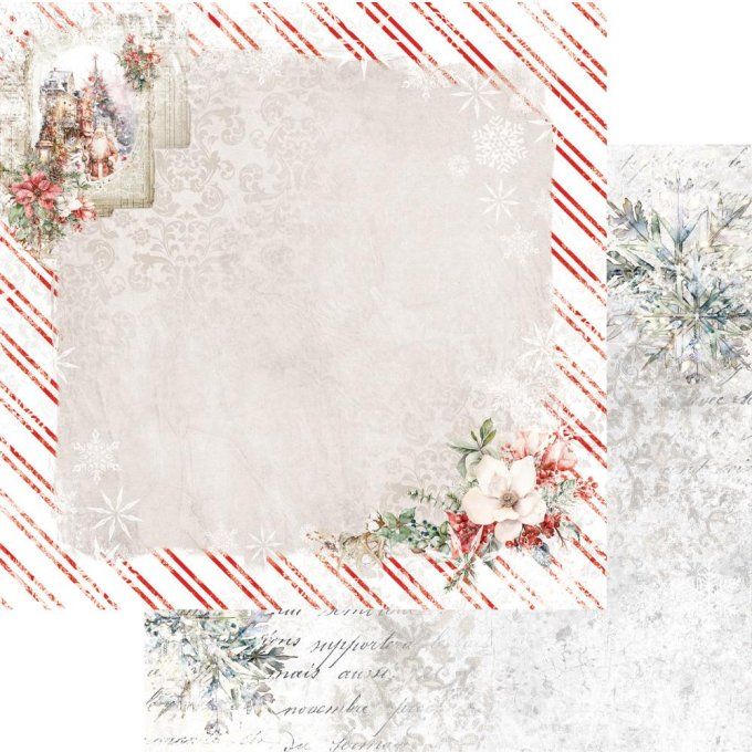 Ensemble de 6 feuilles, 30x30cm, collection : Ho Ho Ho - 250g