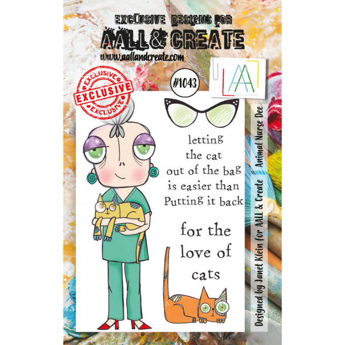 5 Tampons - AALL&Create - Animal nurse dee - dim. de la planche : 7.5x10cm env.