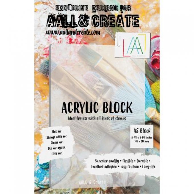 Bloc acrylique fin - AALL& Create - Format A5 14.8x21cm