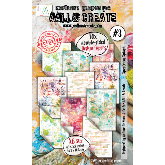 AALL&Create - 10 papiers de fond - format A6 (14.8x10.5cm)