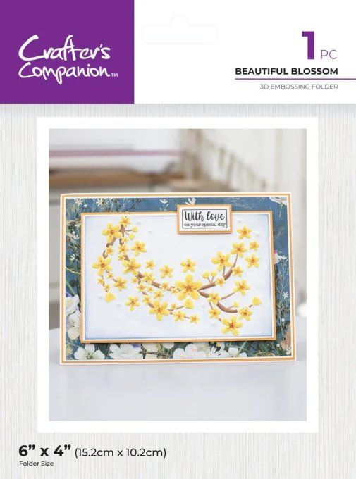 Classeur d'embossage, Crafter's companion - Beautiful blossom- dimension 10.2x15.2cm 