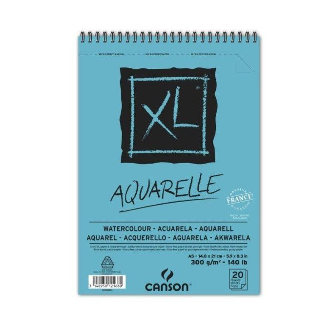 Canson, format A5, Aquarelle - 300g - 20 feuilles