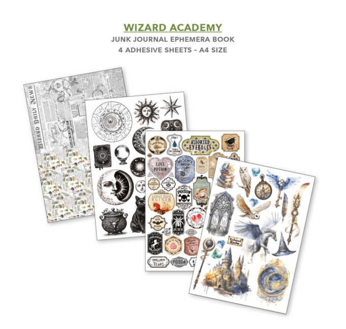 Wizard academy, format A4 - 32 feuilles de papier recto verso