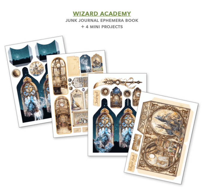 Wizard academy, format A4 - 32 feuilles de papier recto verso