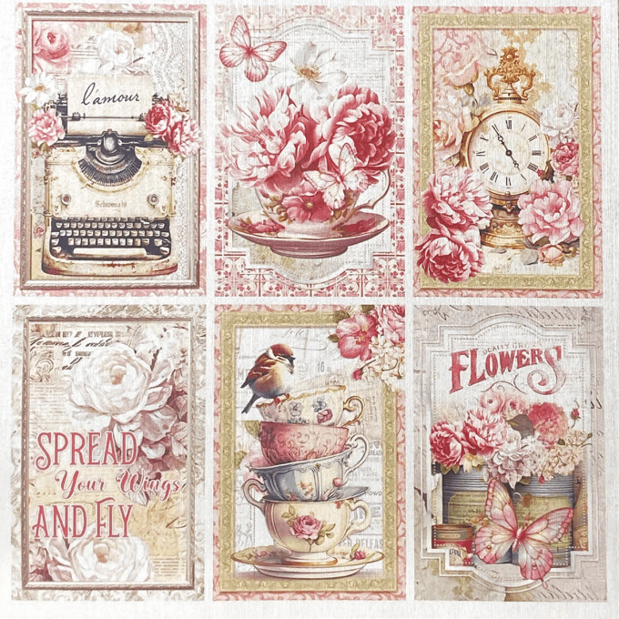 Deluxe paper Ciao Bella, Timeless moments,  15x15cm - 5 feuilles - 92gsm