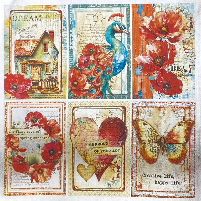 Deluxe paper Ciao Bella, Majestic dream,  15x15cm - 5 feuilles - 92gsm