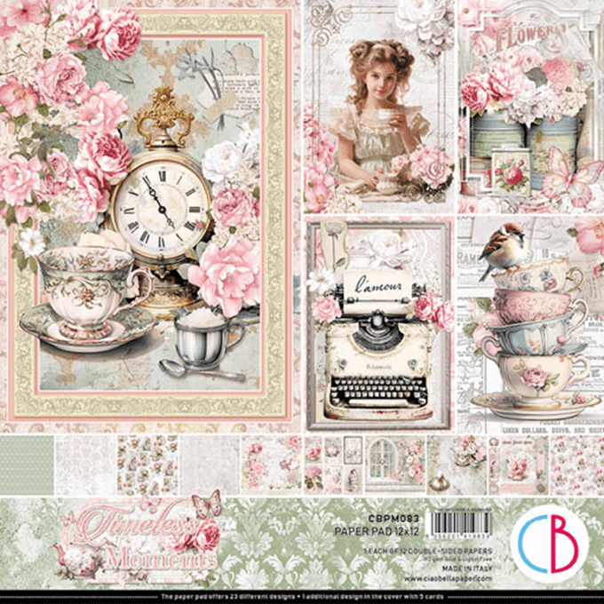 Ciao Bella, collection Timeless moments -  30x30cm - 12 feuilles - 190gsm