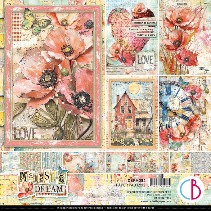 Ciao Bella, collection Majestic dream -  30x30cm - 12 feuilles - 190gsm