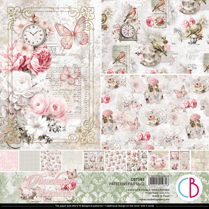 Ciao Bella, collection Timeless moments, Patterns - 30x30cm - 8 feuilles - 190gsm