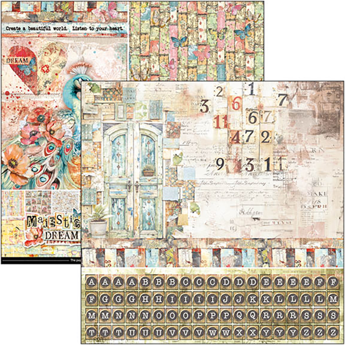 Ciao Bella, collection Majestic dream, Patterns - 30x30cm - 8 feuilles - 190gsm