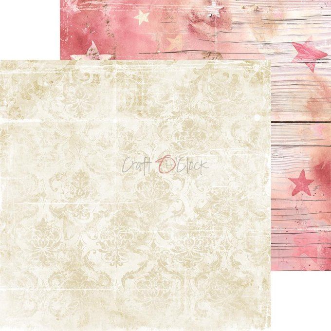 Ensemble de 24 feuilles, 20x20cm, collection : Girl & Curl - Craft O Clock, 250g