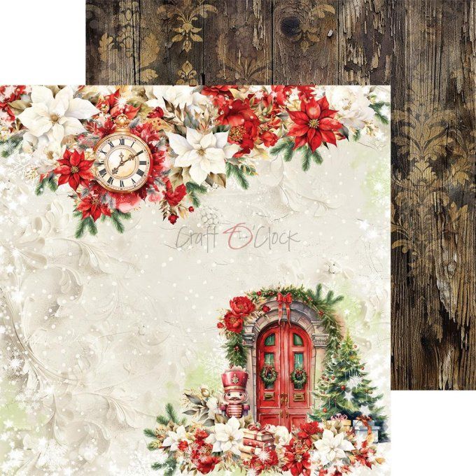 Ensemble de 24 feuilles, 20x20cm, collection : Christmas Everywhere - Craft O Clock, 250g