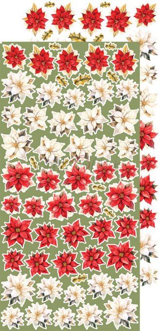 Ensemble de 18 feuilles, 15x30cm, collection : Christmas Everywhere - Craft O Clock, 250g