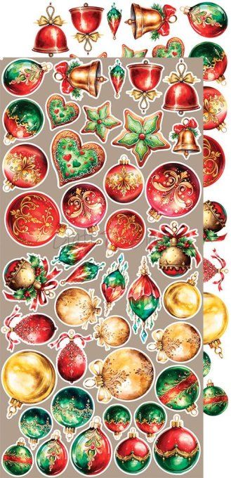 Ensemble de 18 feuilles, 15x30cm, collection : christmas Everywhere - Craft O Clock, 250g