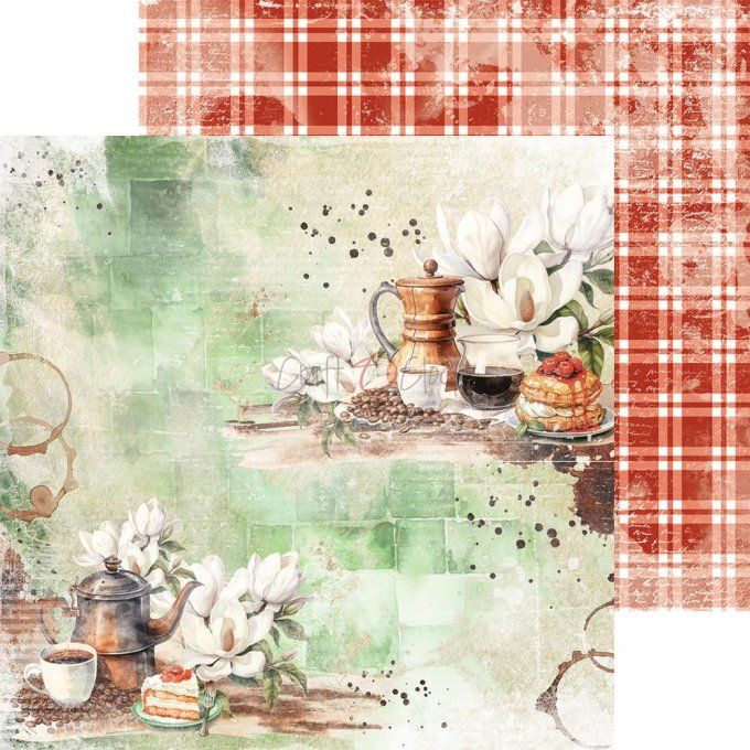 Ensemble de 24 feuilles, 15x15cm, collection : Kitchen mode - Craft O Clock, 250g