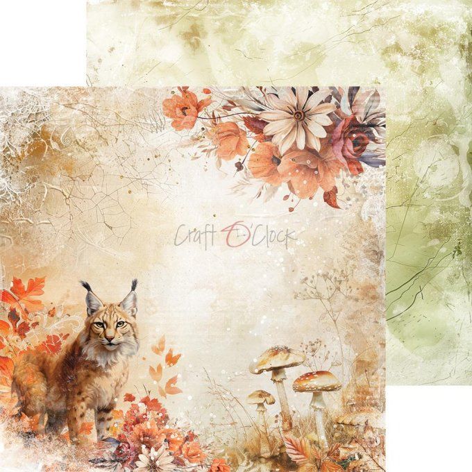 Ensemble de 24 feuilles, 20x20cm, collection : Autumnaria - Craft O Clock