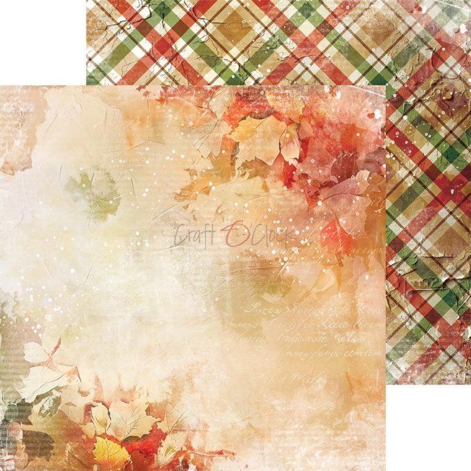 Ensemble de 24 feuilles, 20x20cm, collection : Autumnaria - Craft O Clock, 250g