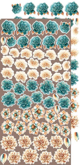 Ensemble de 18 feuilles, 15x30cm, collection : Vintage Heaven - Craft O Clock, 250g