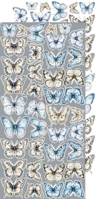 Ensemble de 18 feuilles, 15x30cm, collection : Something blue, Craft O Clock, 250g