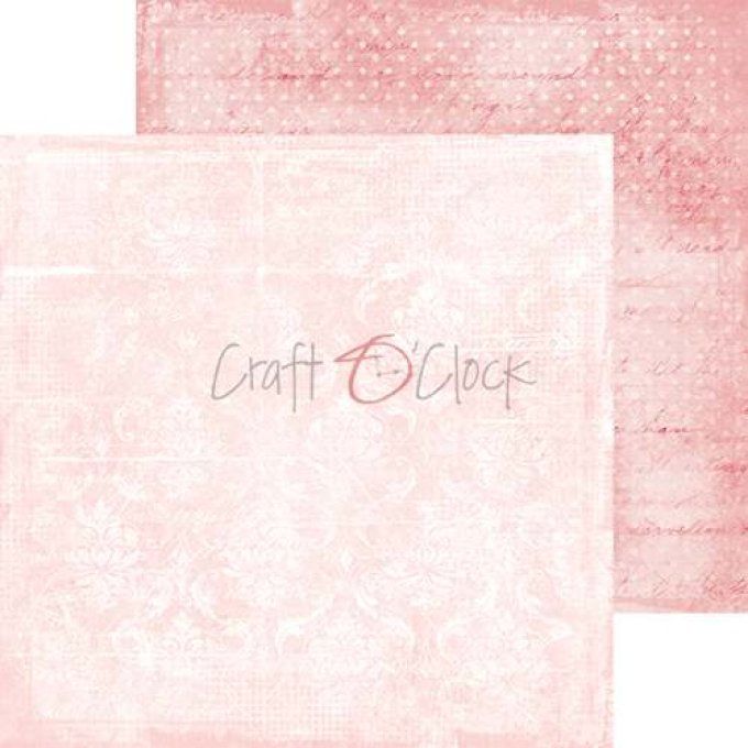 Ensemble de 24 feuilles, 20x20cm, collection : Pink mood - Craft O Clock