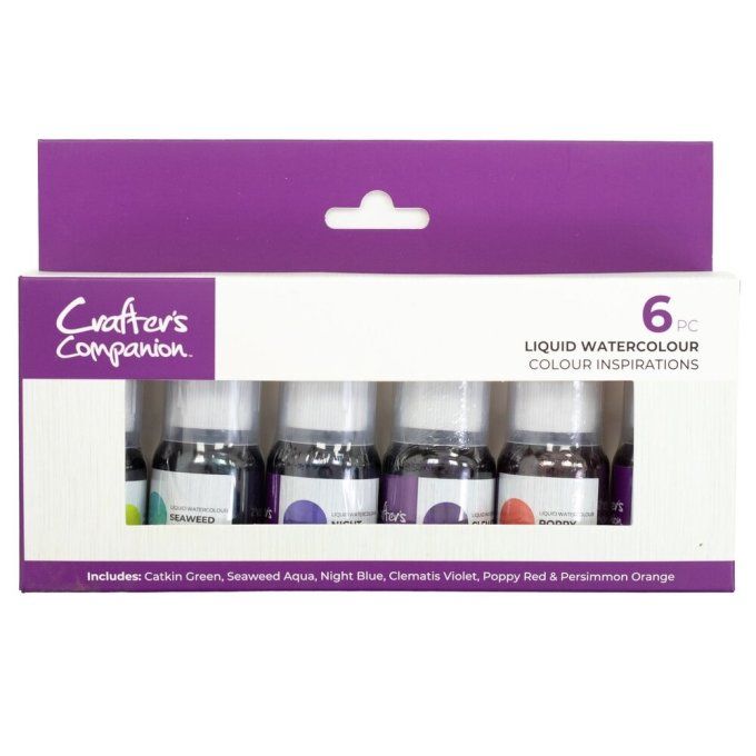 Crafter's companion - Aquarelle liquide - 6 flacons, colour inspirations