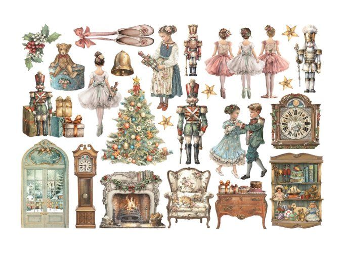 Die-cuts autocollants, collection : Nutcracker