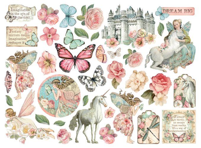 Die-cuts, collection : Wonderland - Stamperia 