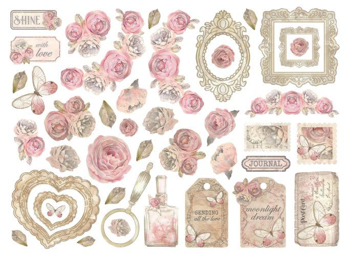 Die-cuts, collection : Shabby rose - Stamperia