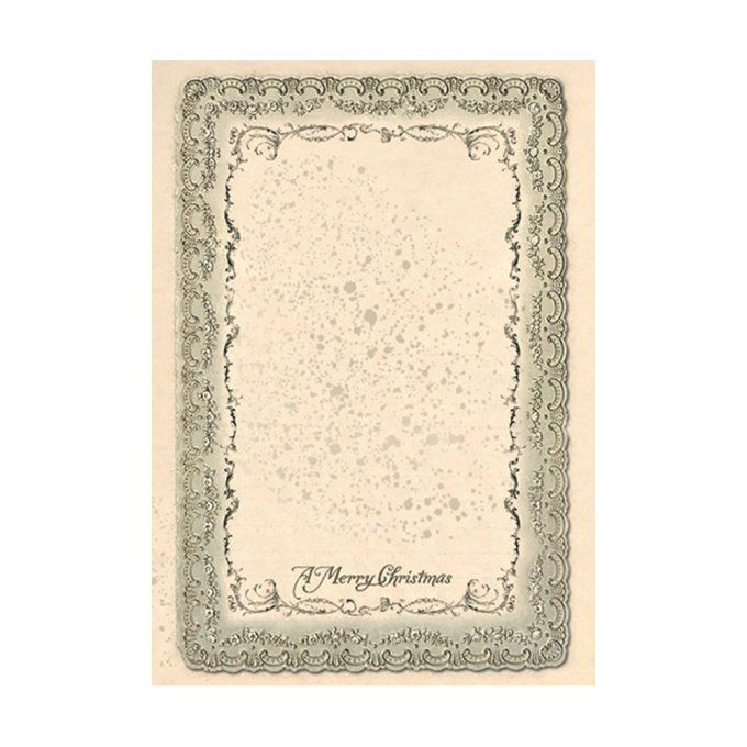 8 Feuilles de riz, Stampéria, Format A6 (10.5x14.8cm) - Classic christmas