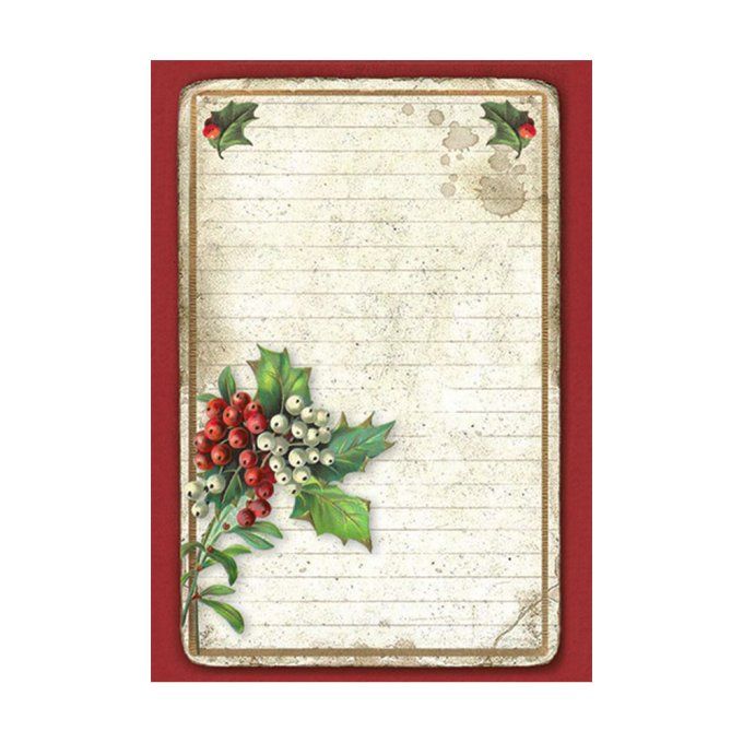 8 Feuilles de riz, Stampéria, Format A6 (10.5x14.8cm) - Classic christmas