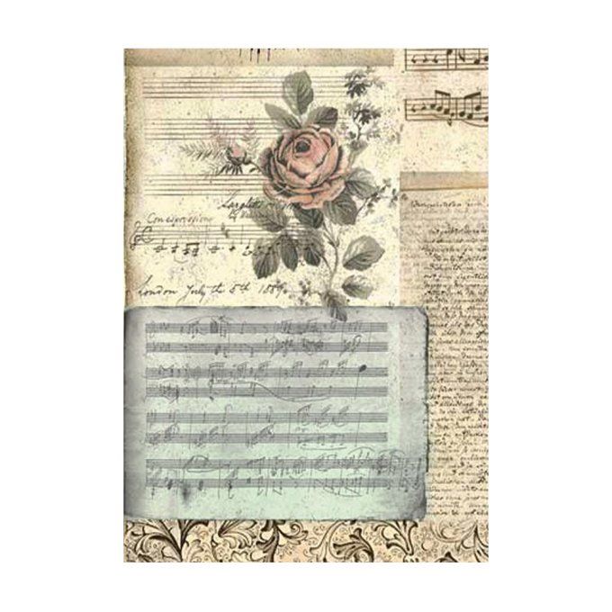 8 Feuilles de riz, Stampéria, Format A6 (10.5x14.8cm) - Music