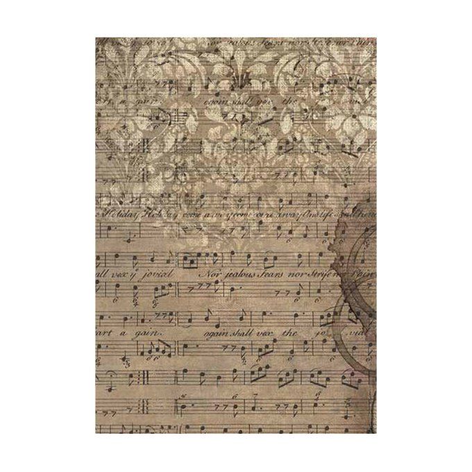 8 Feuilles de riz, Stampéria, Format A6 (10.5x14.8cm) - Music