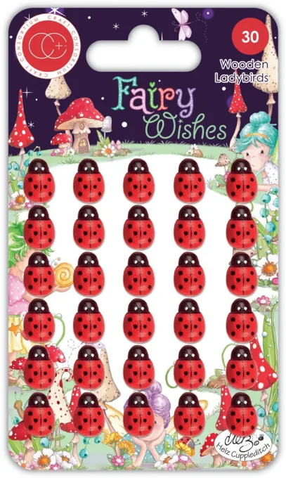 30 coccinelles en bois  - collection Fairy wishes - Craft consortium