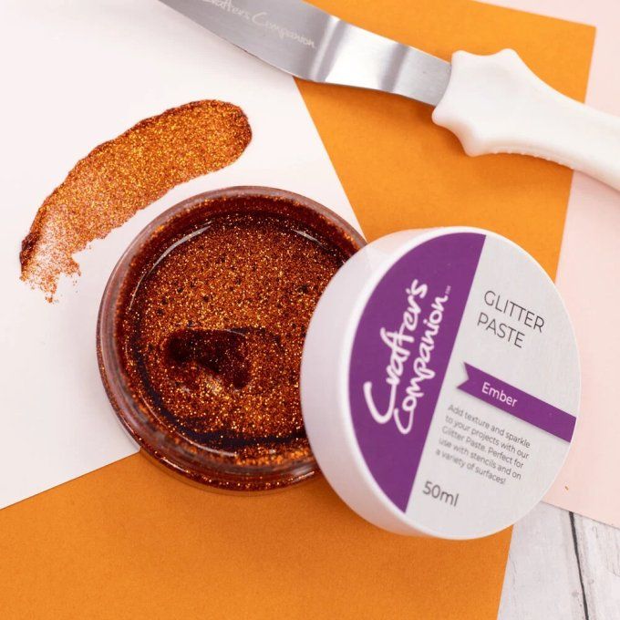 Glitter paste, Halloween & Fall, Crafter's companion, couleur : Ember - 50ml