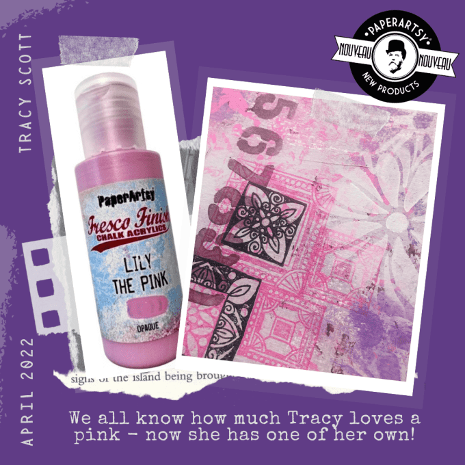 PaperArtsy - Fresco Finish, couleur : Lilly the pink, opaque - 50ml