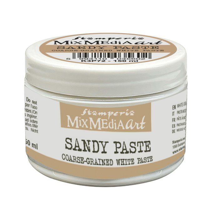 Sandy paste, Stamperia, 150ml - Pâte de structure à grains, blanche