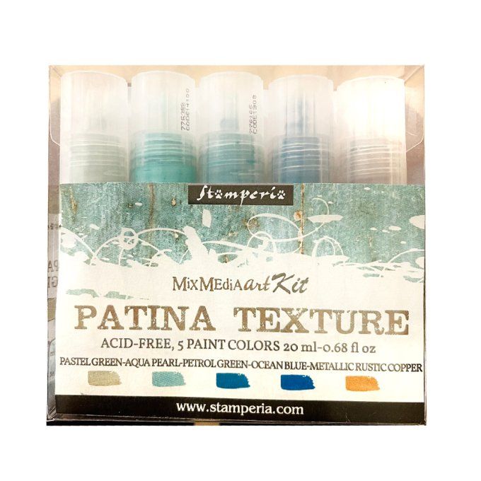 Stamperia - 5 Peintures acryliques - lot de 5x20ml - Patina