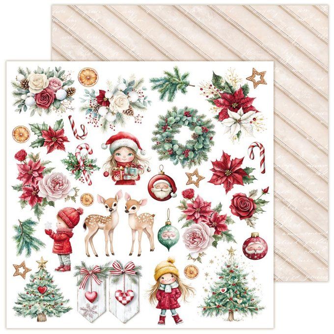 LemonCraft - Bloc de 6 feuilles, 30x30cm - Christmas magic - 250g 