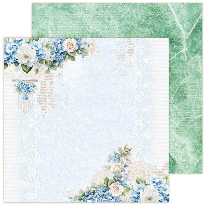 LemonCraft - Bloc de 6 feuilles, 30x30cm - Hydrangea - 250g 