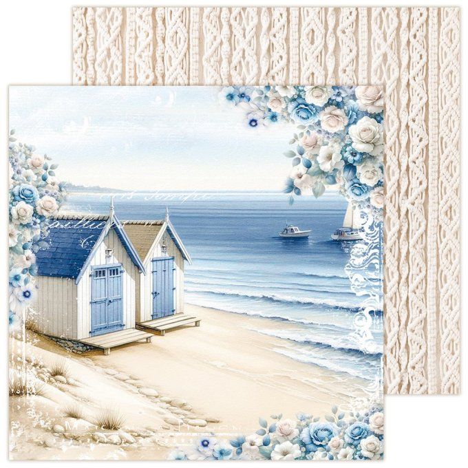 LemonCraft - Bloc de 6 feuilles, 30x30cm - Sea story - 250g