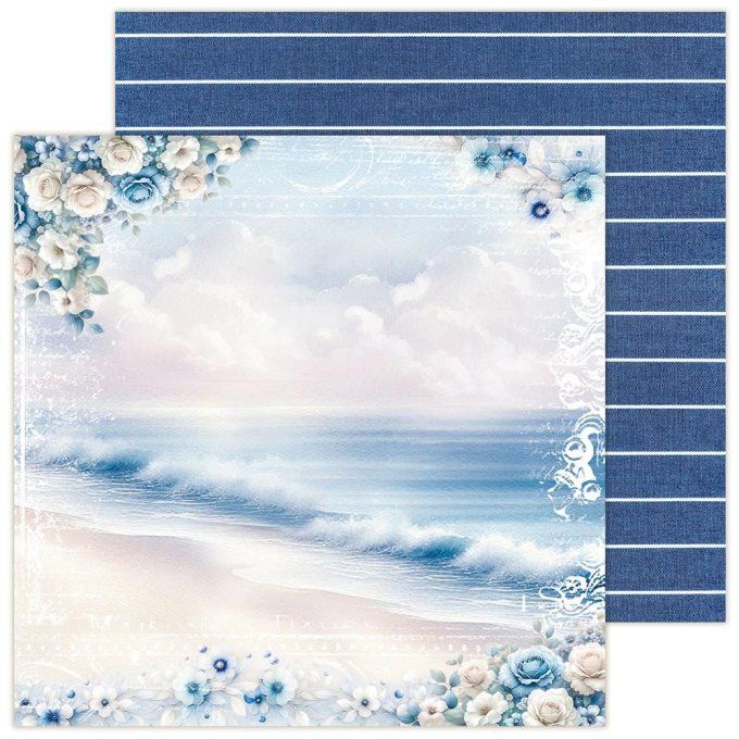 LemonCraft - Bloc de 6 feuilles, 30x30cm - Sea story - 250g