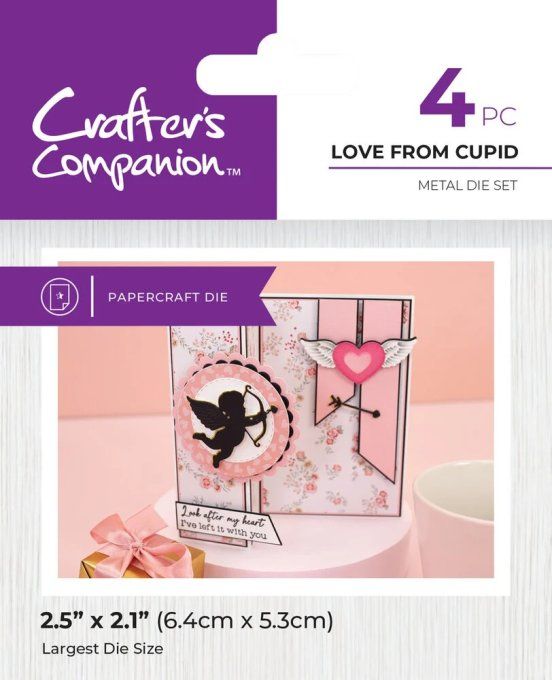 4 Dies/matrices de découpe, Crafter's companion - Love from cupid