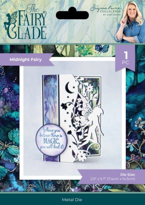 Crafter's companion - Die de bordure, Midnight fairy - Dimension 7.4x14.5cm environ