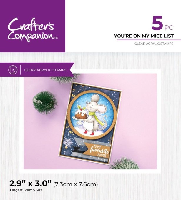 Planche de 5 tampons clears, Crafter's companion, You're on my mice list - Copie
