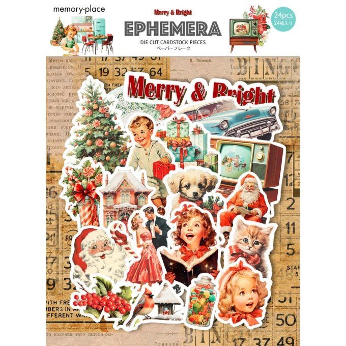 24 die-cuts, Memory-Place, Merry & bright